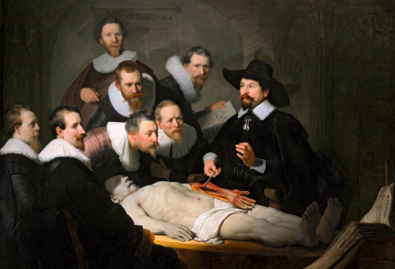 Rembrandt, De anatomische les van Dr. Nicolaes Tulp. 1632